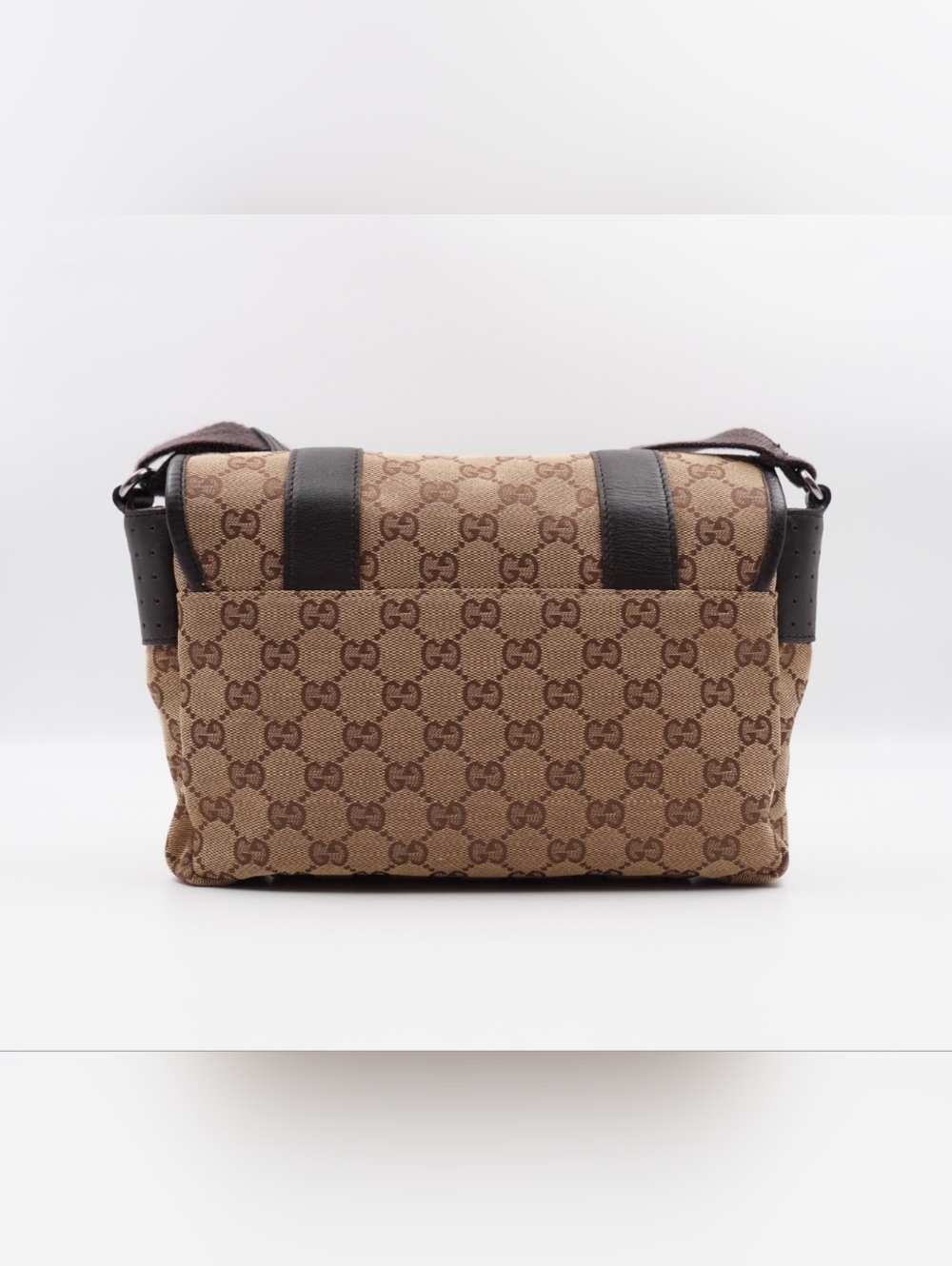 CG38 💗 Gucci GG Canvas Leather Monogram Crossbody Messenger Bag - Picture 2 of 11